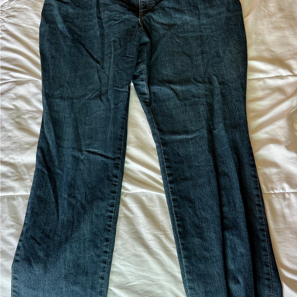 Lee Women's Relaxed Fit Straight Leg Jeans - Dark Blue 24W Long